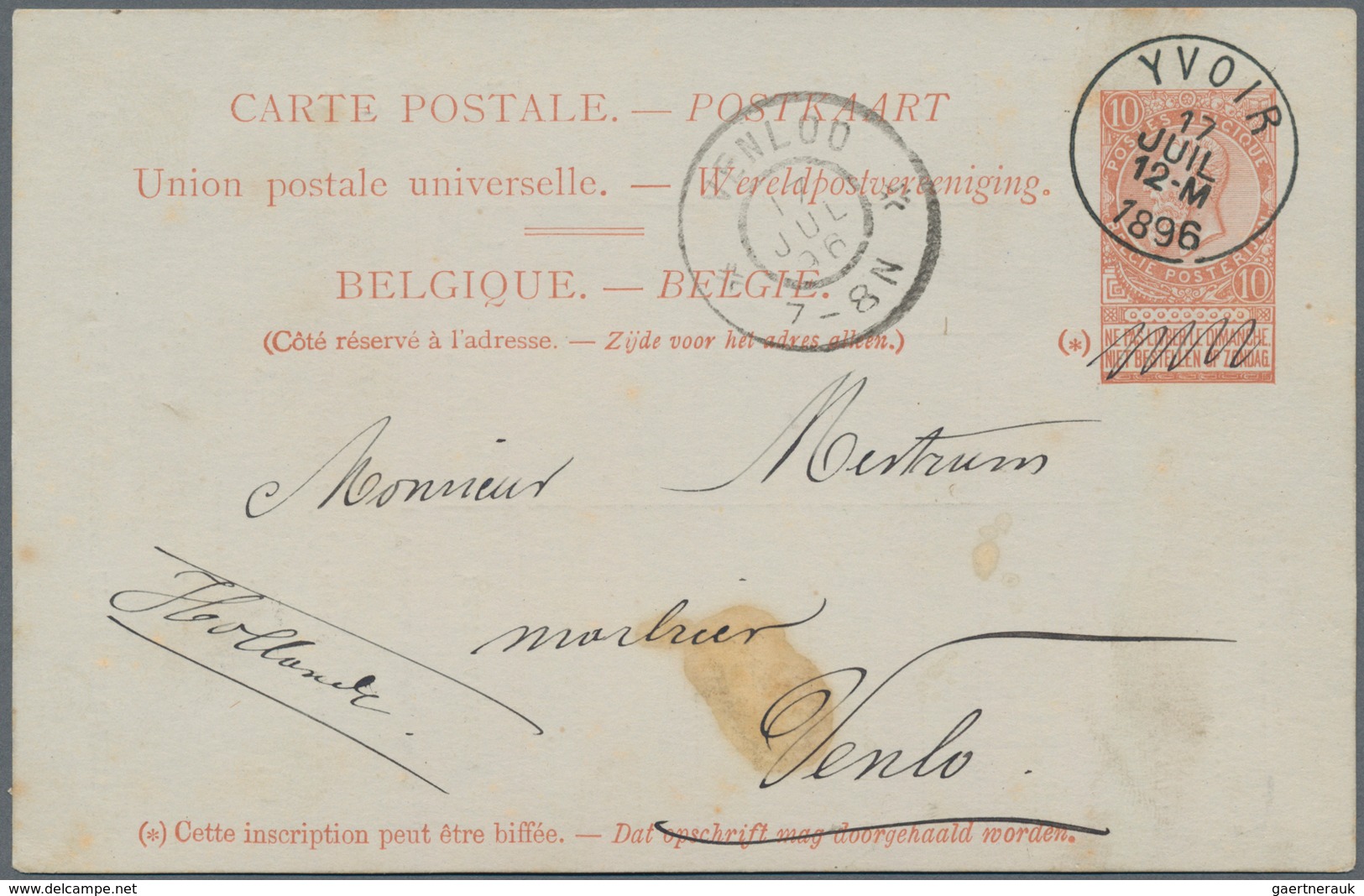 Belgien - Ganzsachen: 1888/1985 13 Preprinted Postal Stationery Cards And One Preprinted Postal Stat - Autres & Non Classés