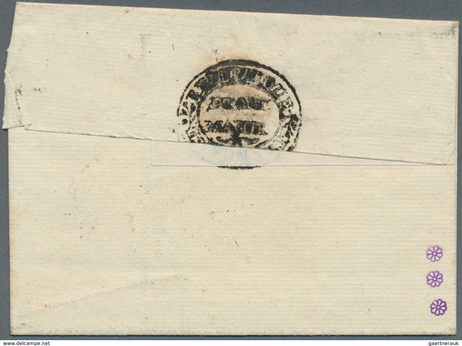 Belgien - Französische Armeepost: 1796, "B.AU.G.L. ARM.S. DU NORD SAMBRE ET MEUSE" (Brussel), Two Li - Sonstige & Ohne Zuordnung