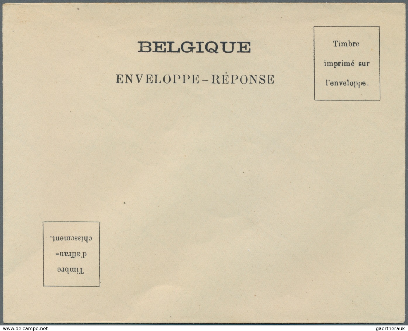 Belgien - Besonderheiten: 1906, UPU, Belgien, Entwurf Für Einen Rückantwortbrief (Vordruck BELGIQUE - Autres & Non Classés