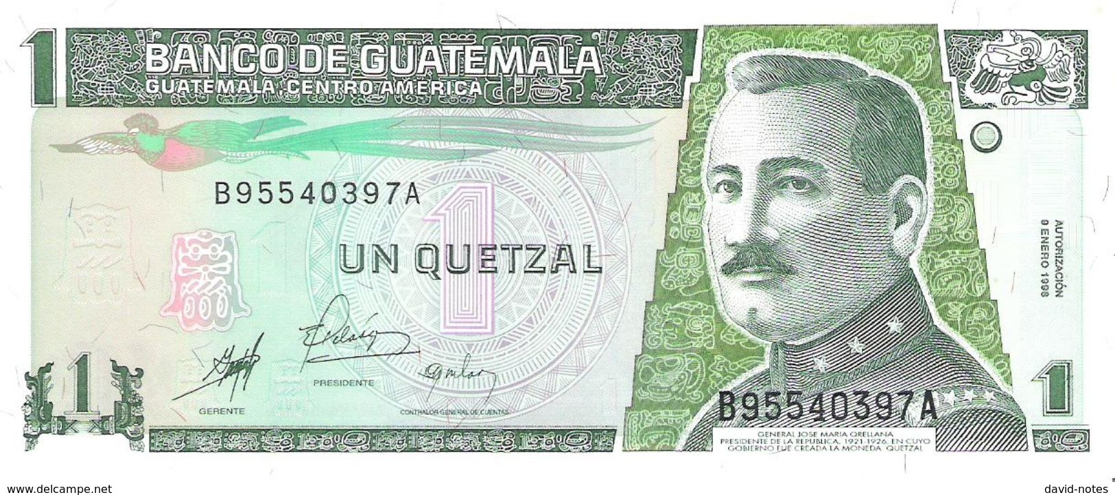 Guatemala - Pick 99 - 1 Quetzal 1998 - Unc - Guatemala