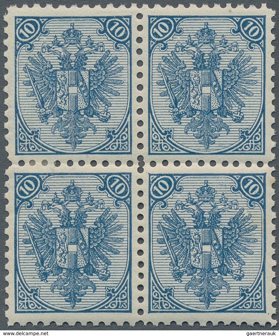 Bosnien Und Herzegowina (Österreich 1879/1918): 1895. Typographed "Arms". Variety, 10 (kr) Blue, Per - Bosnia And Herzegovina