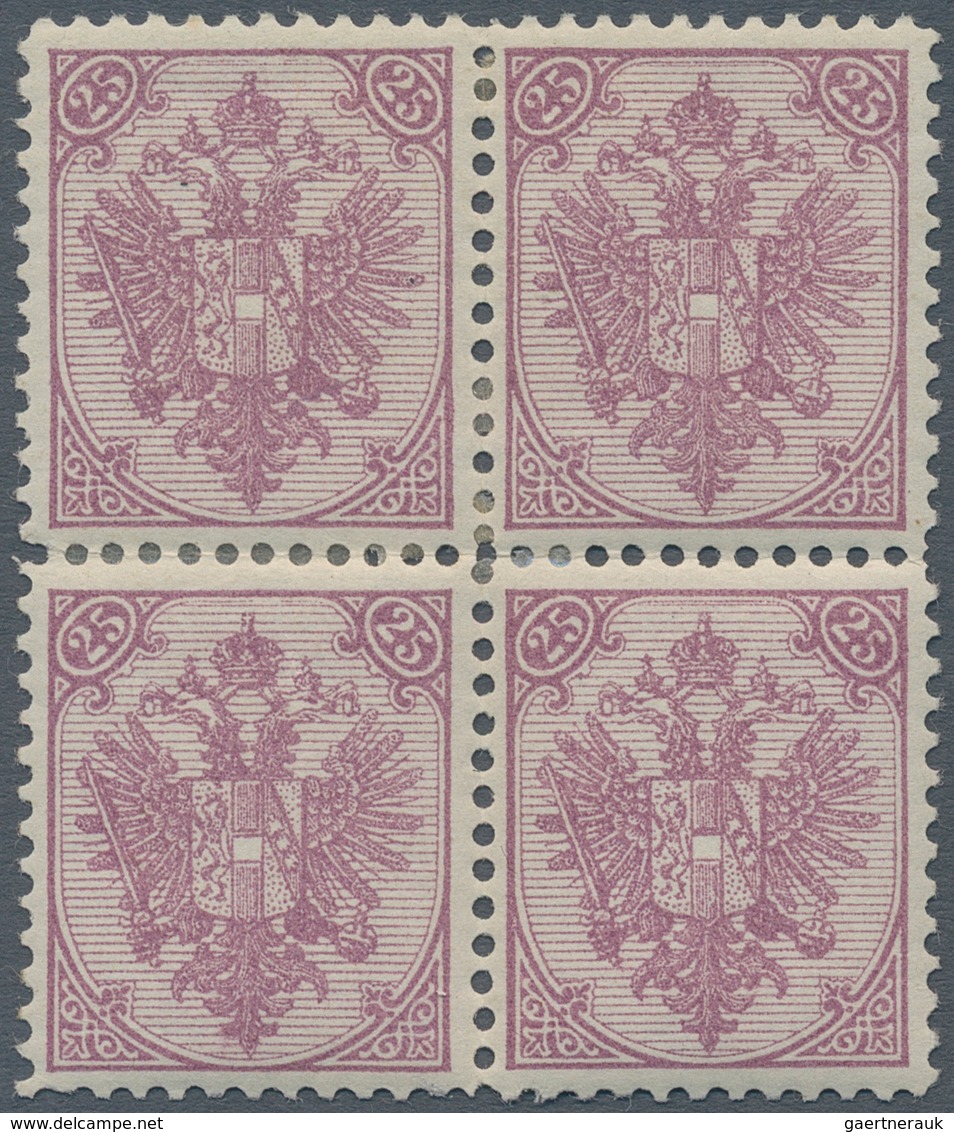 Bosnien Und Herzegowina (Österreich 1879/1918): 1895. Typographed Arms 25 (kr) Reddish-mauve, Perf L - Bosnie-Herzegovine