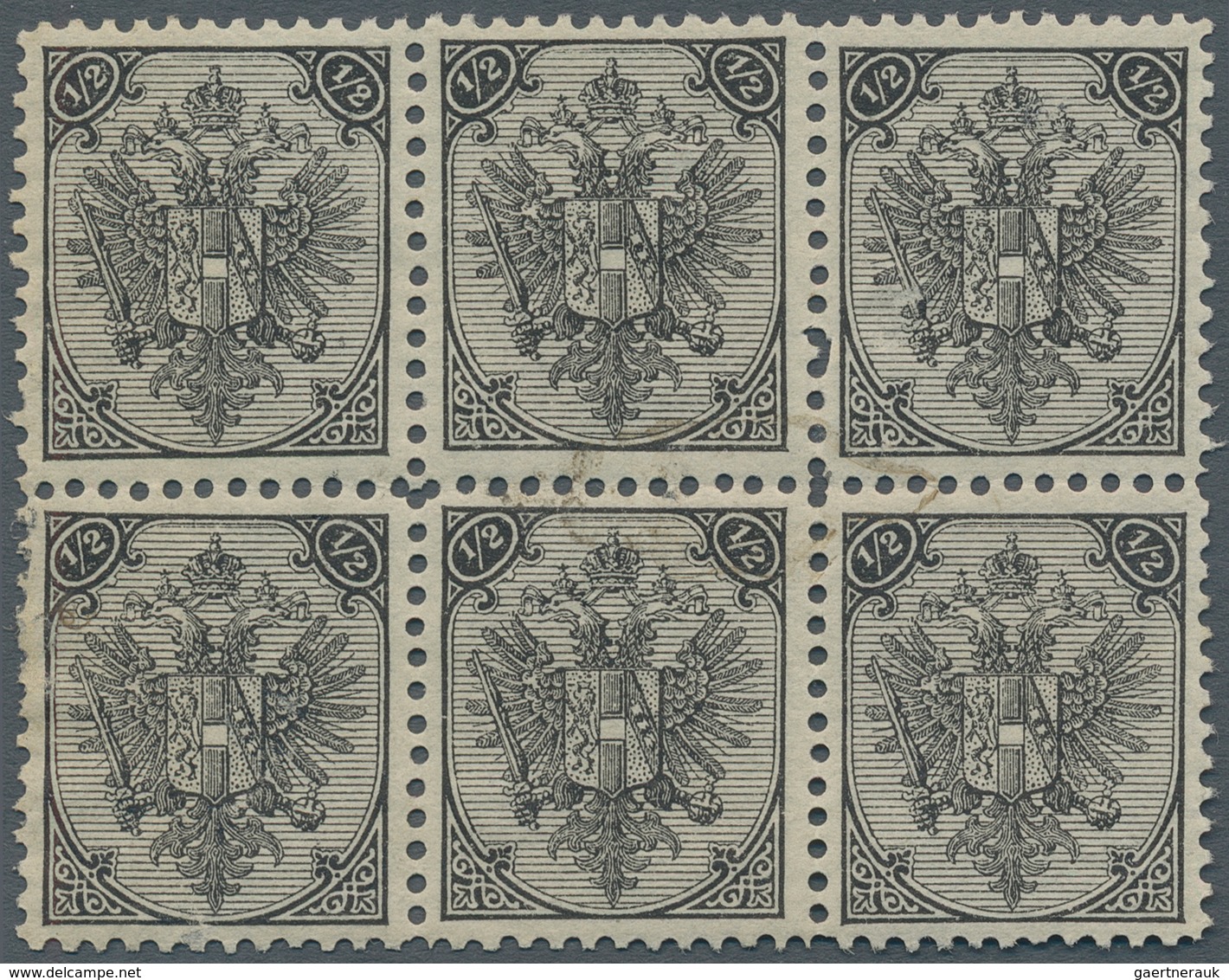 Bosnien Und Herzegowina (Österreich 1879/1918): 1895. Typographed Arms. Variety 17" (kr) Black, Perf - Bosnia And Herzegovina