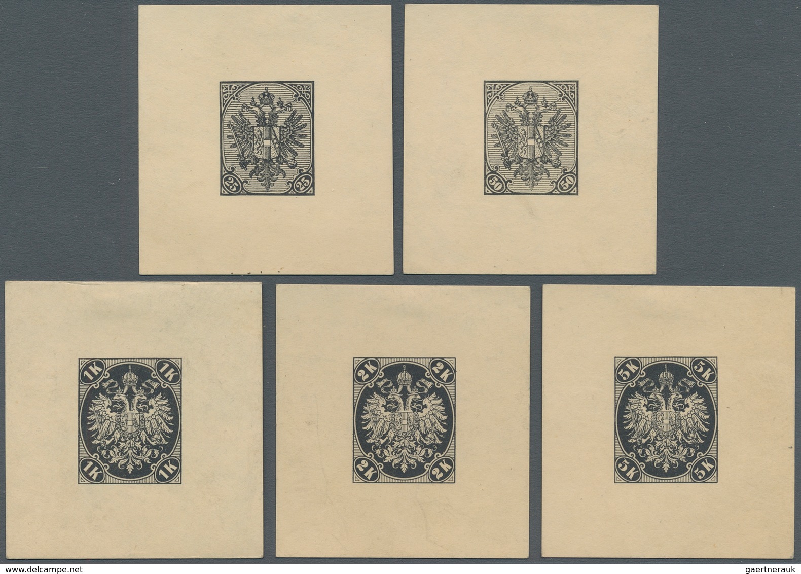Bosnien Und Herzegowina (Österreich 1879/1918): 1900, Postage Stamps: Double Eagle 1 (H) To 5 (K) As - Bosnie-Herzegovine