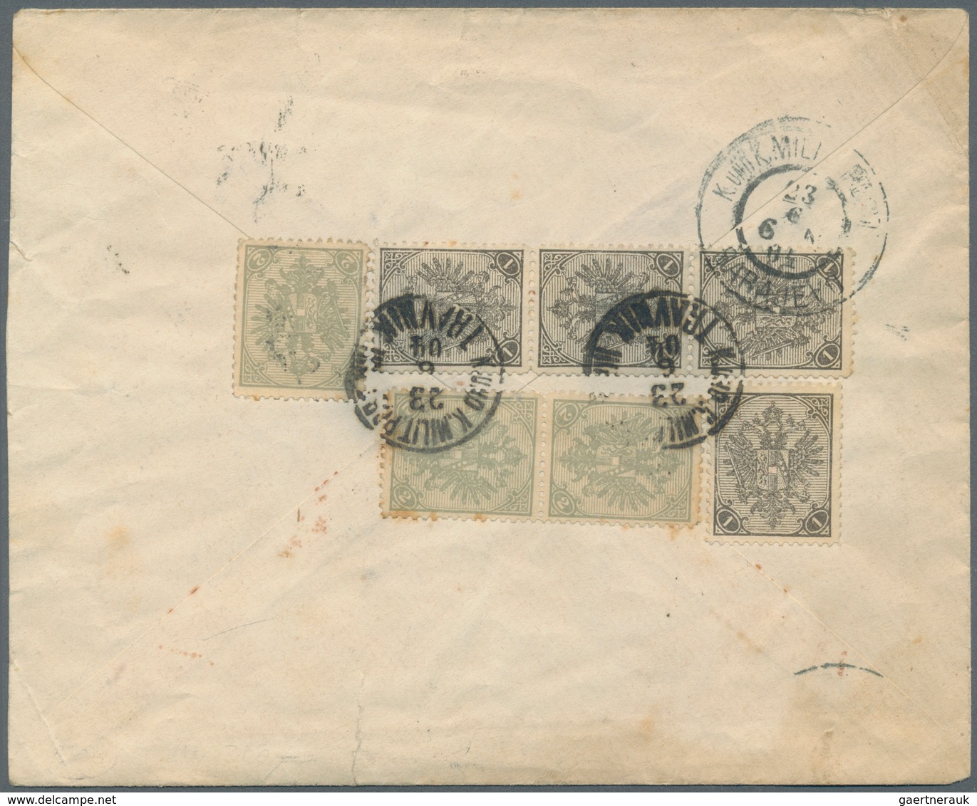 Bosnien Und Herzegowina (Österreich 1879/1918): 1904, Cover With Tears And Stains To Sarajevo Despat - Bosnie-Herzegovine