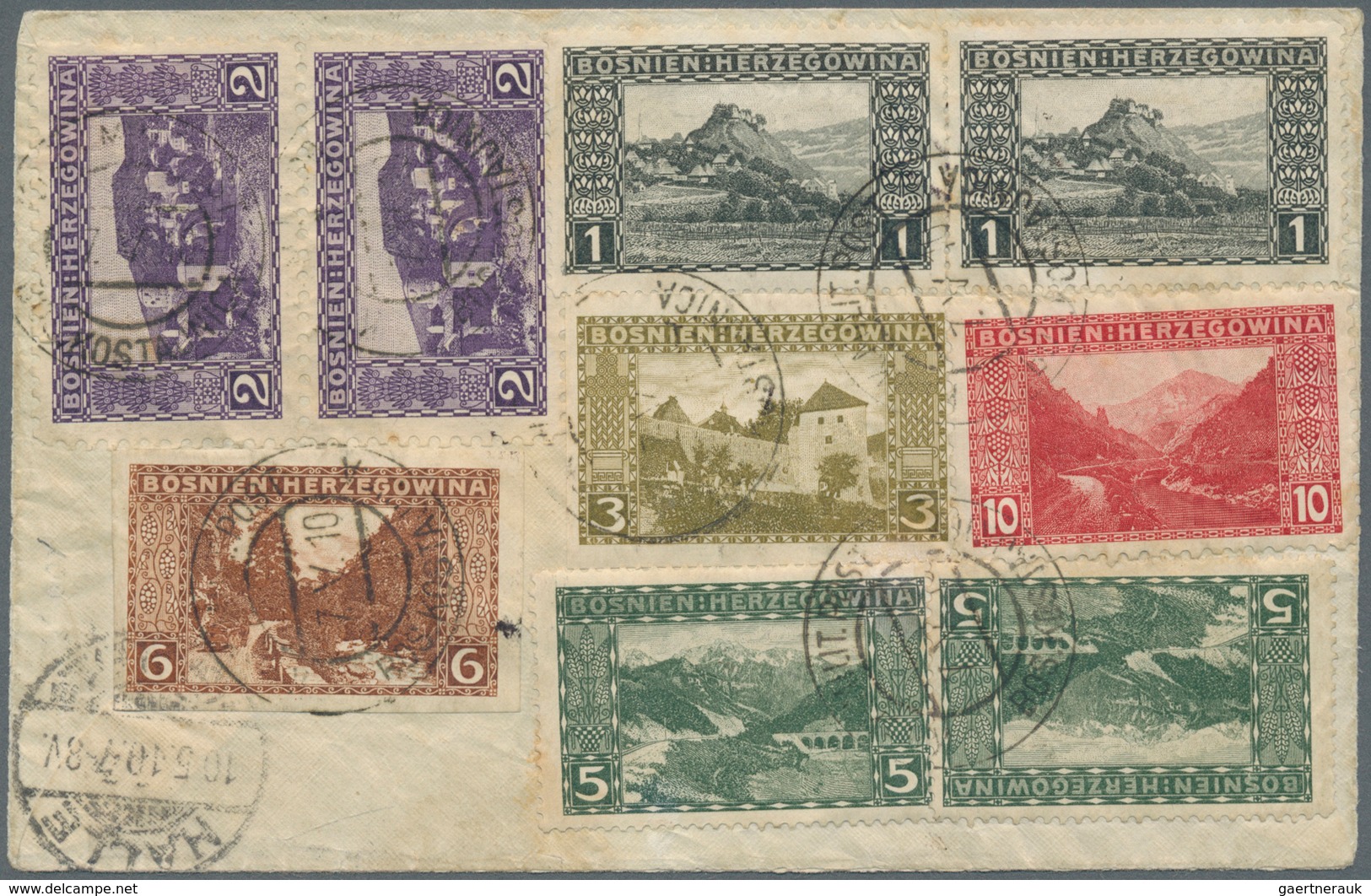 Bosnien Und Herzegowina (Österreich 1879/1918): 1910. Registered Cover (opened Both Sides) To Austri - Bosnien-Herzegowina