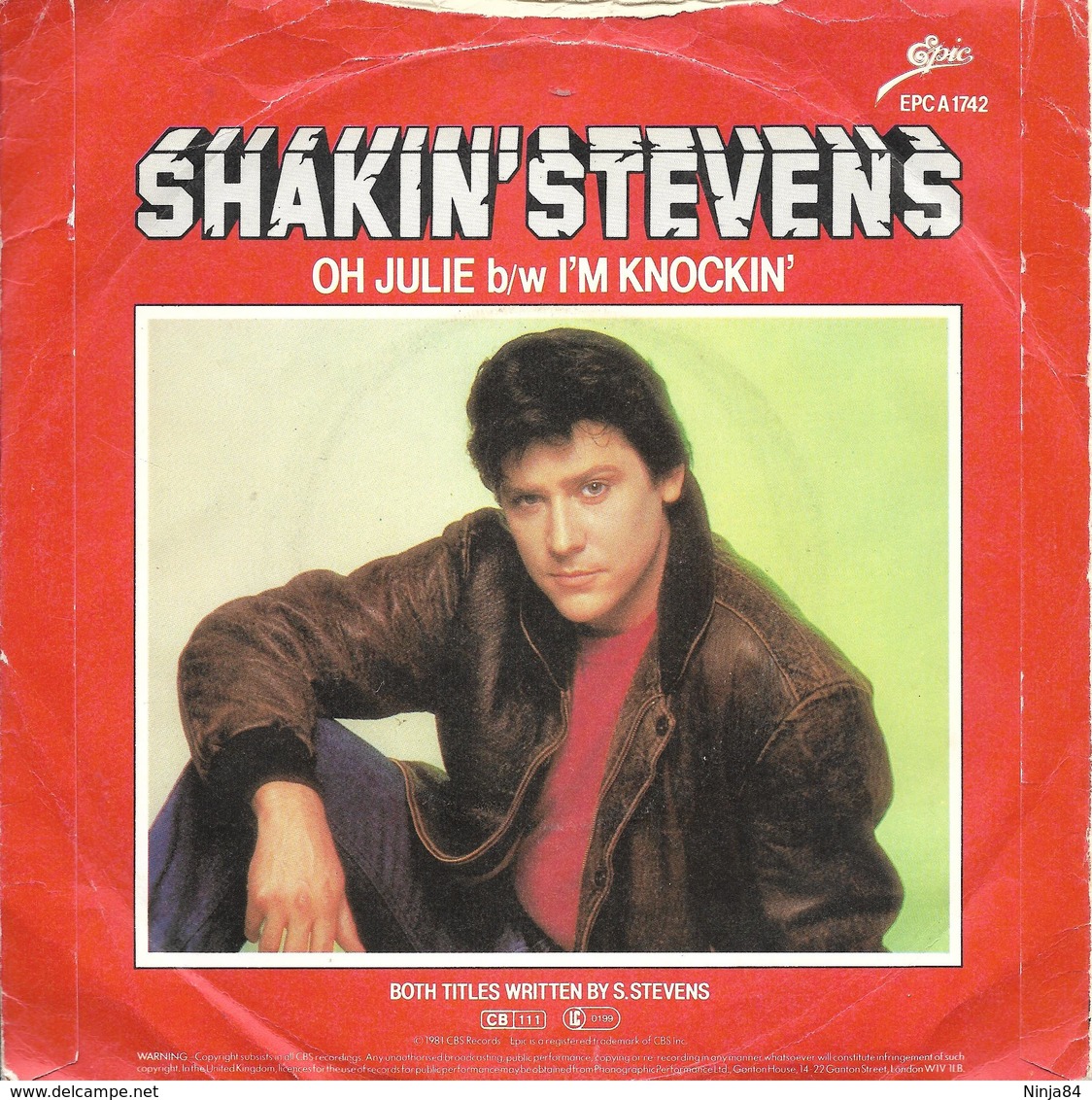 SP 45 RPM (7")   Shakin' Stevens  "  Oh Julie  "  Angleterre - Rock