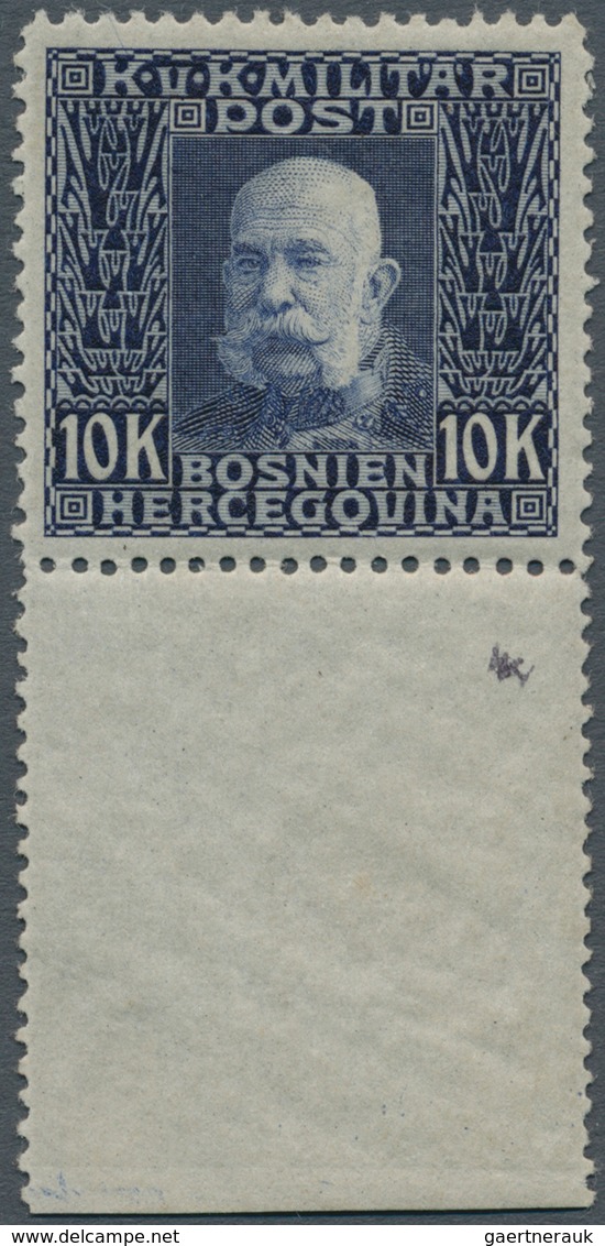 Bosnien Und Herzegowina (Österreich 1879/1918): 1914, Franz Joseph 10 Kr. Violettblau Auf Grau Vom U - Bosnie-Herzegovine