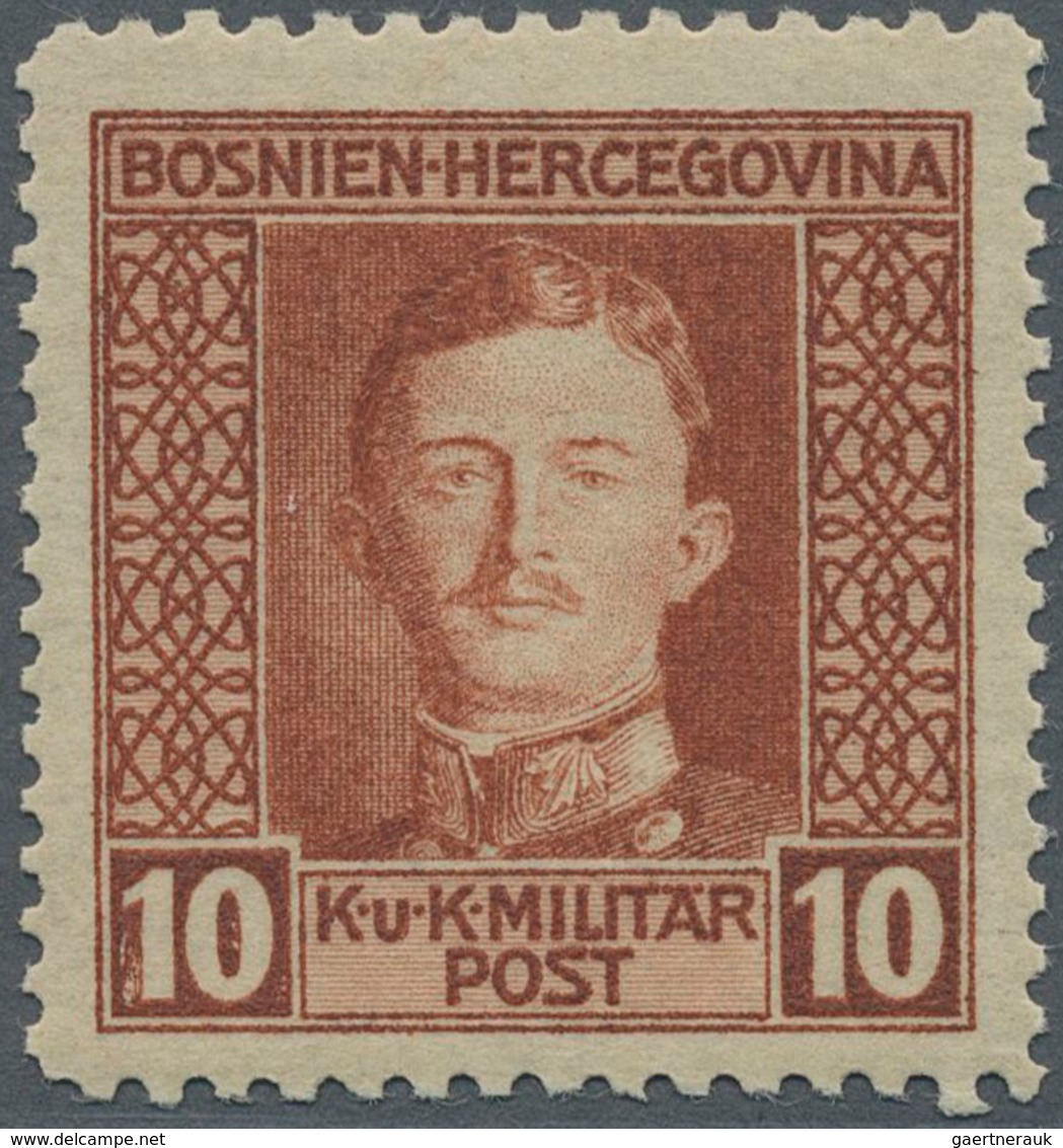 Bosnien Und Herzegowina (Österreich 1879/1918): 1916, Freimarken Franz Joseph, 10 Heller Gelbbraun I - Bosnie-Herzegovine