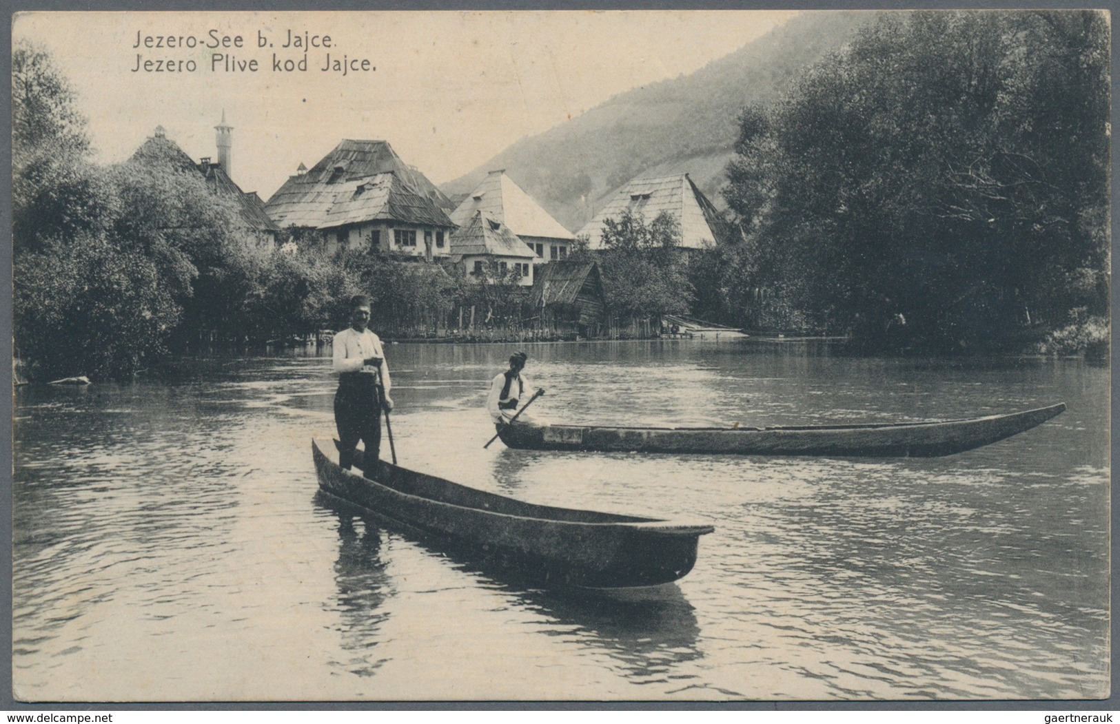 Bosnien Und Herzegowina - Stempel: 1916, LAKE PLIVA, Near Jajce, Ppc To An Address In SARAJEVO, Writ - Bosnien-Herzegowina