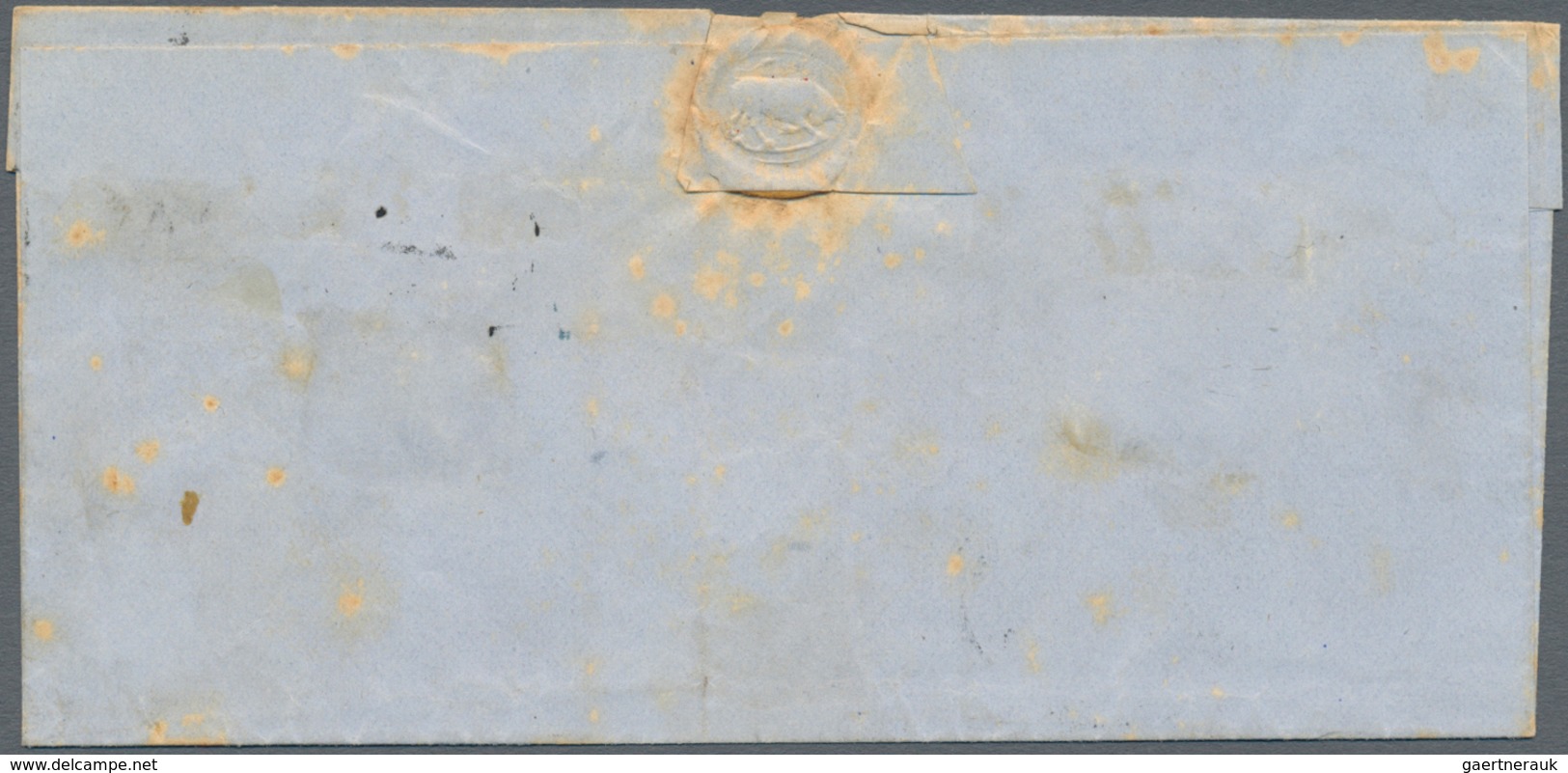 Dänemark: 1851 2 R.B.S. Blue, Ferslew Printing, Plate II, No. 41, Type 9, Used On Footpost Cover To - Used Stamps