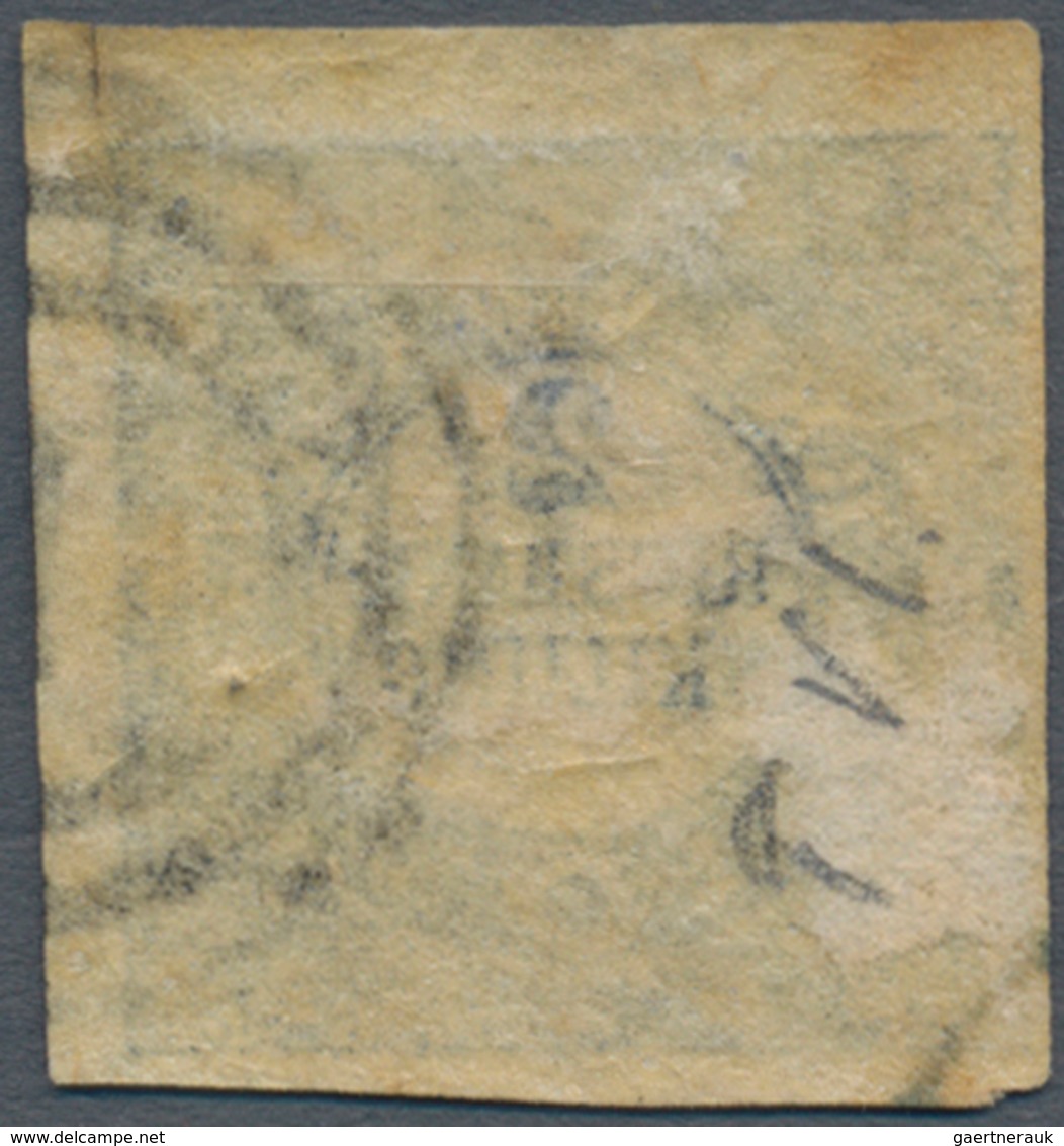 Dänemark: 1851-52 2 R.B.S. Blue, Thiele Printing, Plate II, No. 22, Type 6, Used And Cancelled By Nu - Oblitérés