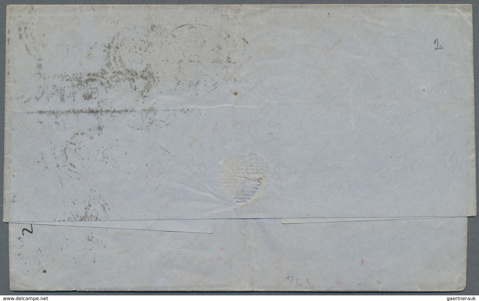 Dänemark: 1871. Folded Letter Sheet (toned) Written From Copenhagen Addressed To London Bearing Yver - Oblitérés
