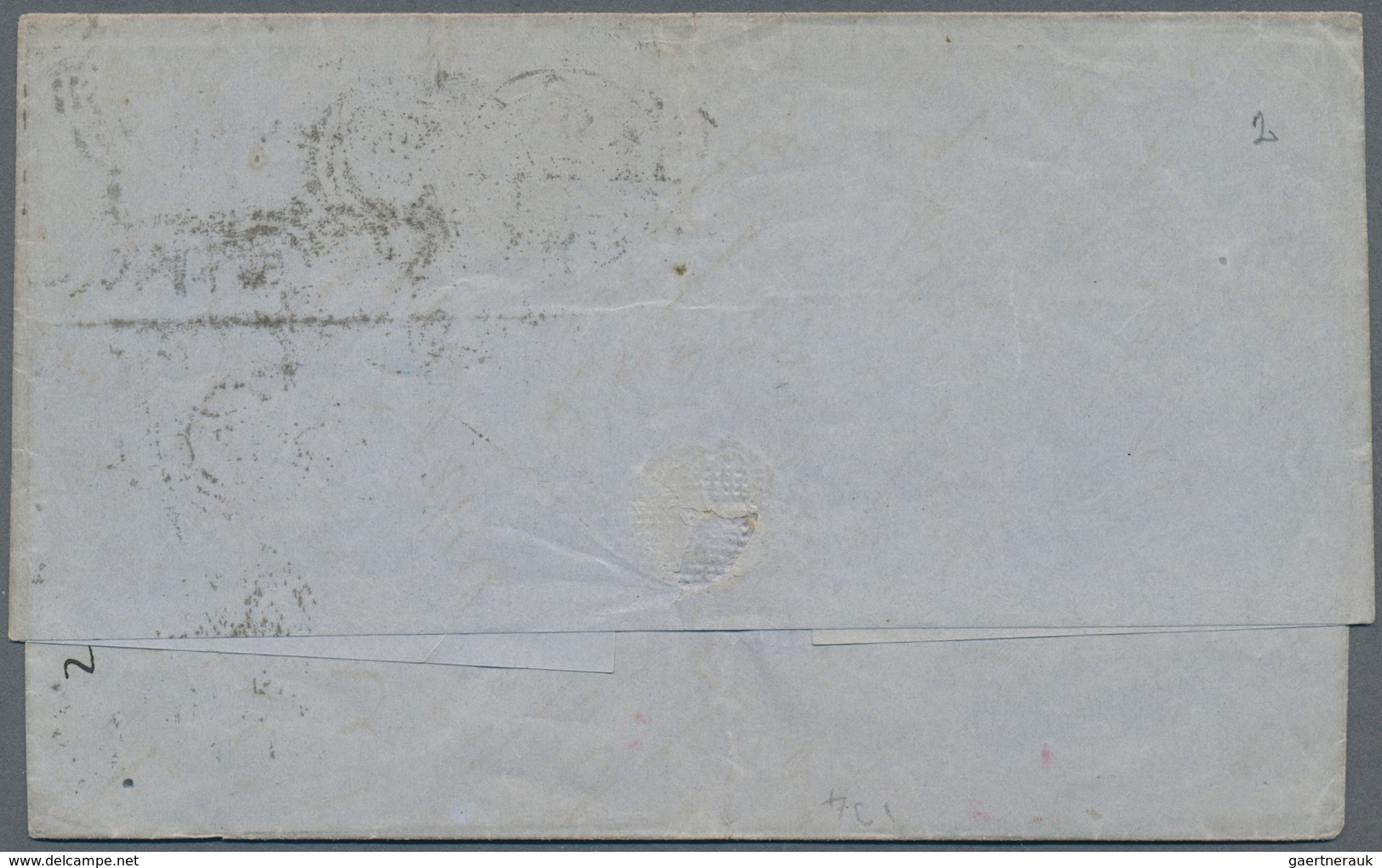 Dänemark: 1871. Folded Letter Sheet (toned) Written From Copenhagen Addressed To London Bearing Yver - Used Stamps