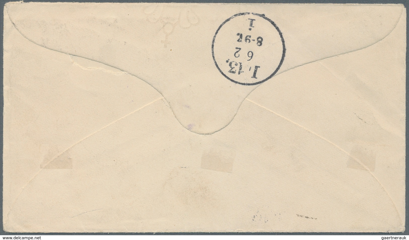 Dänemark: 1899, Stationery Envelope With 8 Öre Coat Of Arms (2) And "KJOBENHAVN-KORSÖR 5.2.99" Shipm - Gebraucht