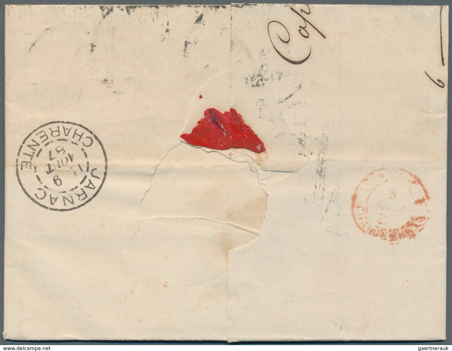 Dänemark: 1887. Registered Envelope Addressed To France Bearing Yvert 26, 16 øre Grey And Brown And - Used Stamps
