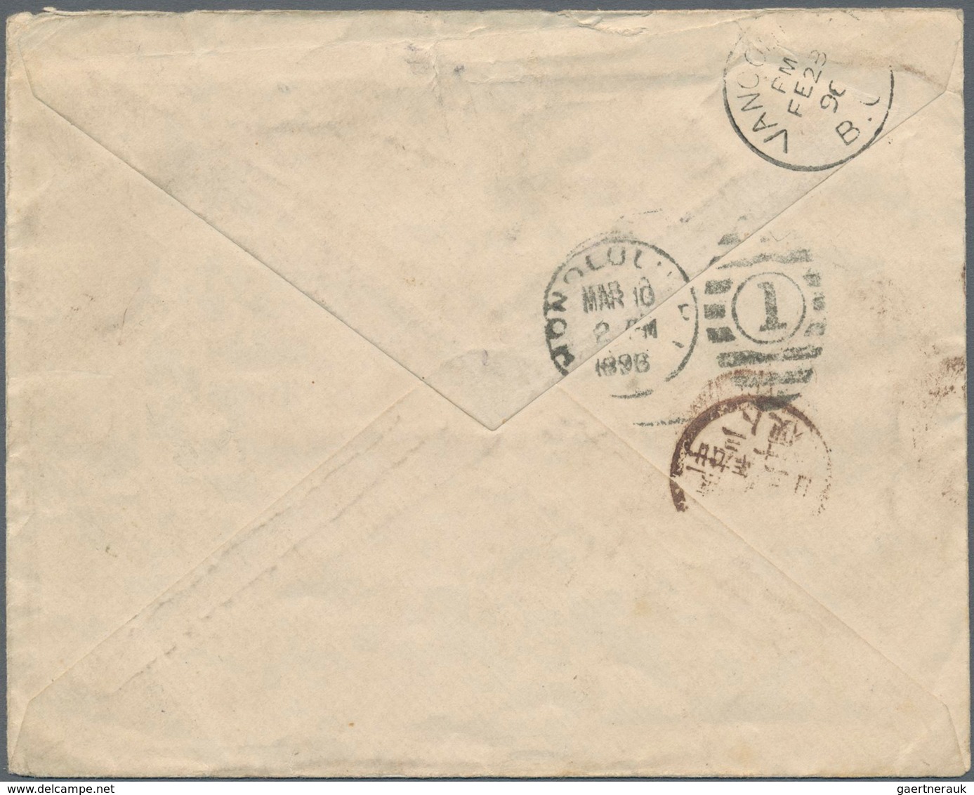 Dänemark: 1896 Destination HAWAII - JAPAN: Cover From Copenhagen To The Danish Consul In Honolulu, H - Used Stamps