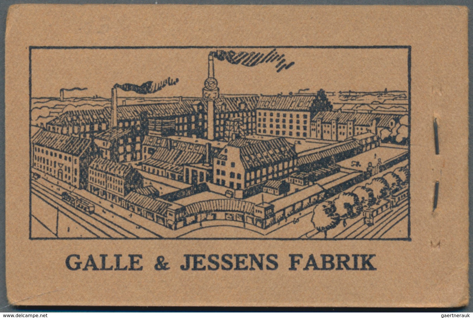 Dänemark - Markenheftchen: 1930, Stamp Booklet 1kr. Black On Brown (20 X 5öre) With 'Galle & Jessen' - Markenheftchen