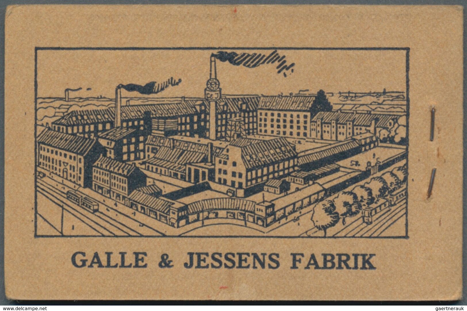 Dänemark - Markenheftchen: 1931, Stamp Booklet 1kr. Black On Brown (20 X 5öre) With 'Galle & Jessen - Markenheftchen