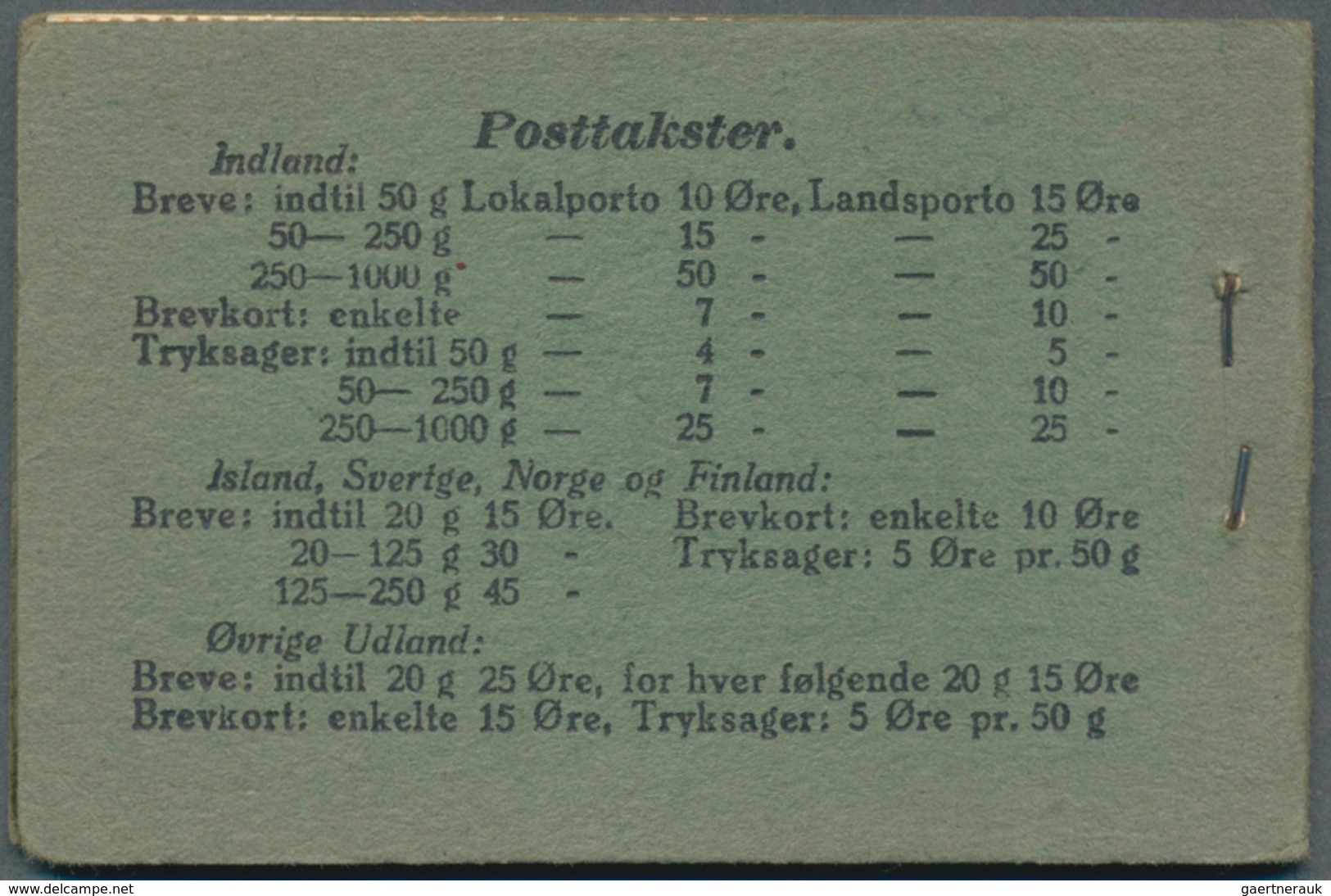 Dänemark - Markenheftchen: 1933, Stamp Booklet 2kr. Black On Green (16 X 10öre And 8 X 5öre) With Cr - Carnets