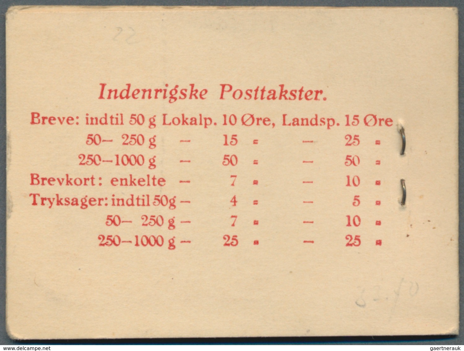 Dänemark - Markenheftchen: 1937, Stamp Booklet 'Dybbøl Mill' 2kr. Black On Creme (8 X 5öre, 4 X 10ör - Carnets