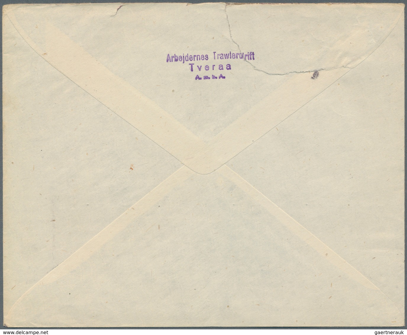 Dänemark - Färöer: 1941, 20 On 1 Öre Numeral On Domestic Letter To Thorshavn. Cover Showing Some Ope - Faroe Islands