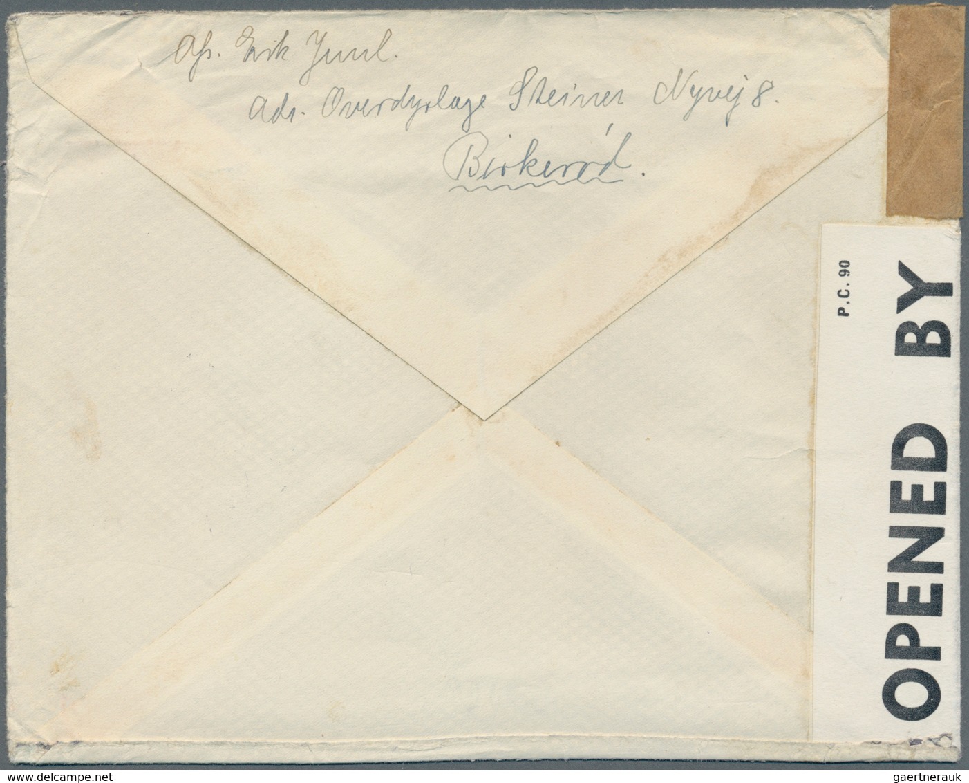 Dänemark - Färöer: 1940, Letter From "BIRKEROD 20-11-1940" (Denmark) With German Censormark "Ae" To - Féroé (Iles)