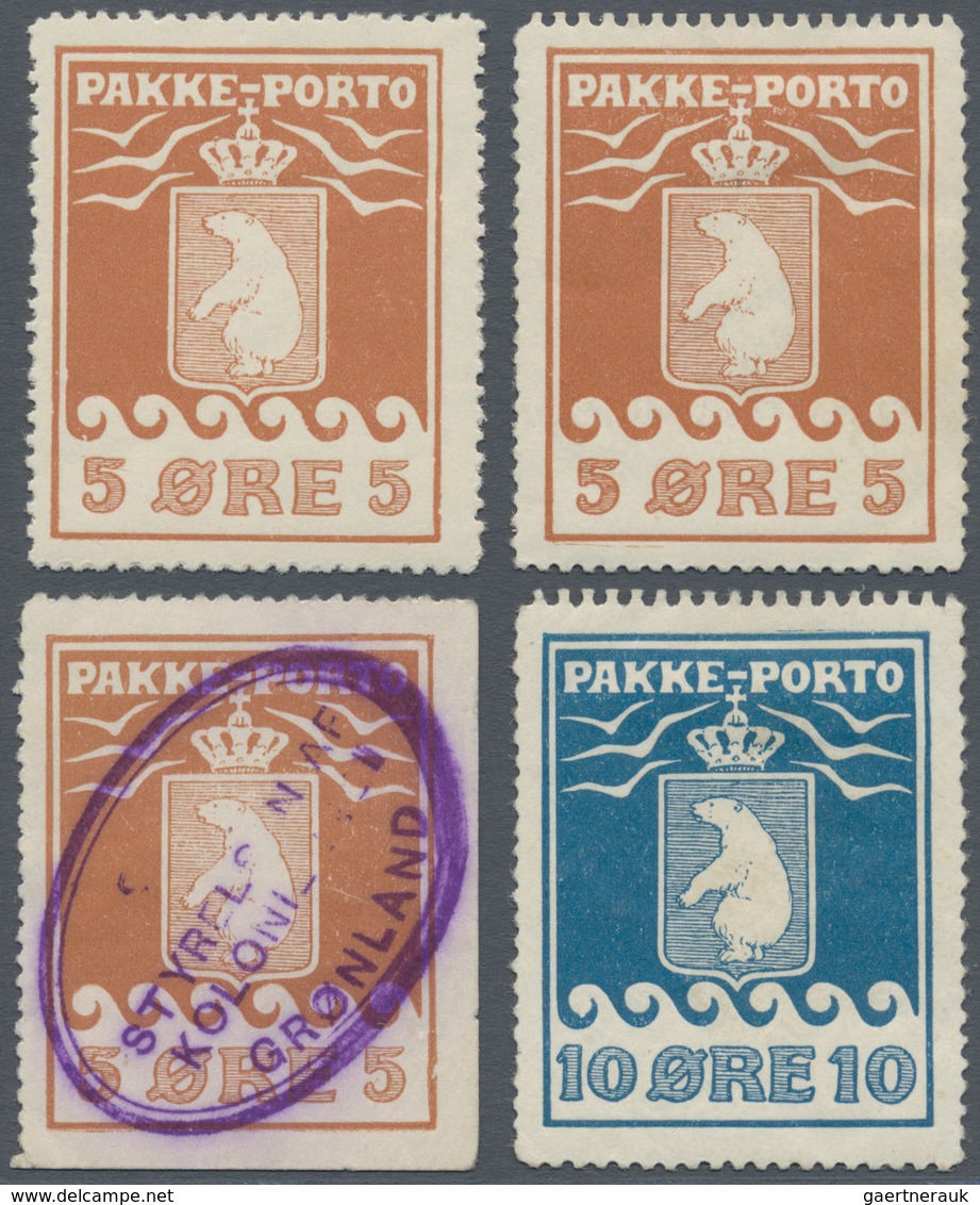 Dänemark - Grönländisches Handelskontor: 1905 Four Different Single Stamps, With 1) 5 øre Pale Red-b - Autres & Non Classés