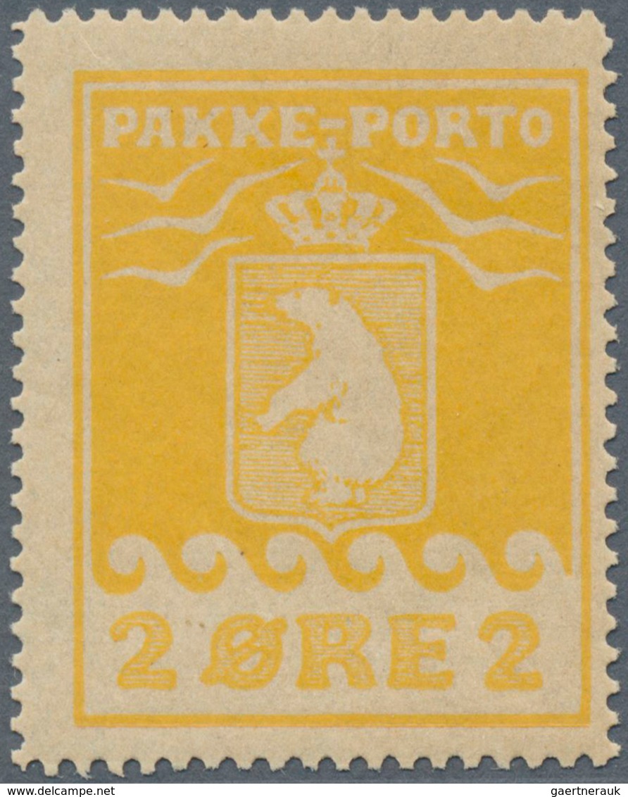 Dänemark - Grönländisches Handelskontor: 1915, Parcel-Stamp 2 Öre Yellow On Greyish Paper, All Sides - Sonstige & Ohne Zuordnung