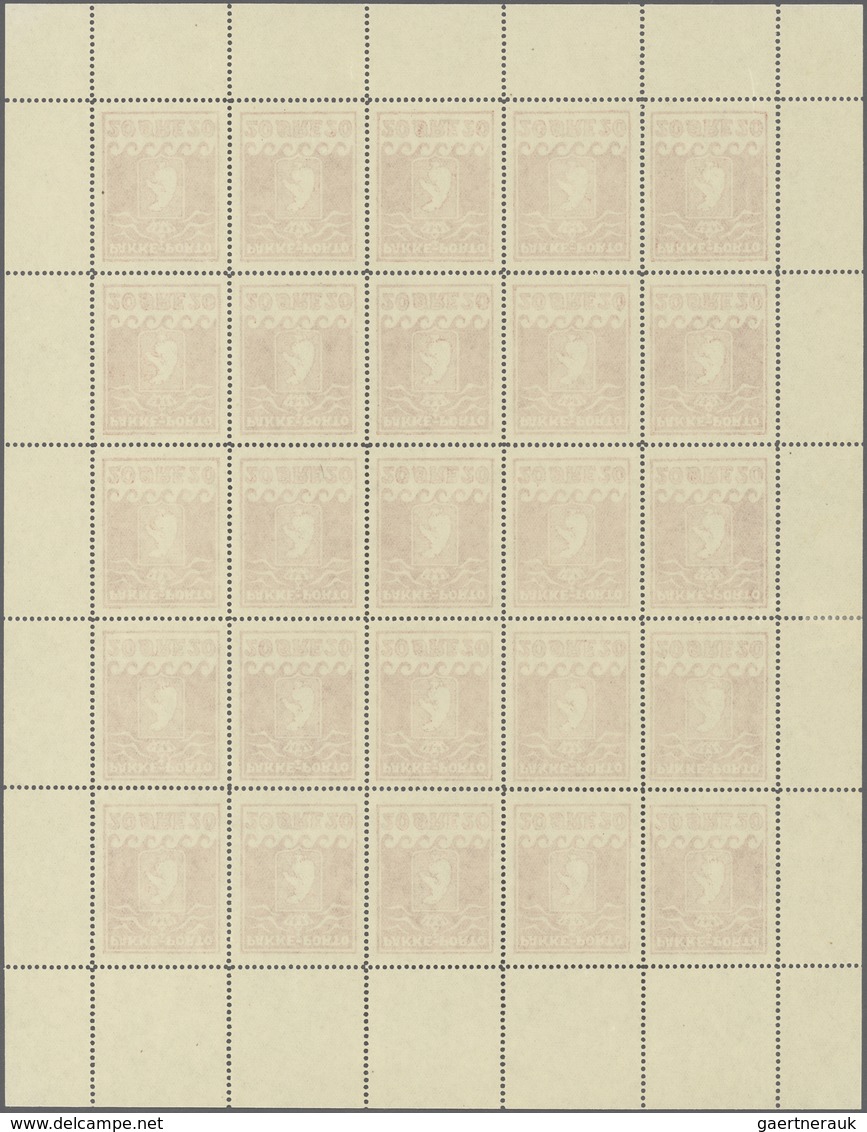 Dänemark - Grönländisches Handelskontor: 1915, 20ö. Red, Perf. 11¼, Complete (folded) Sheet Of 25 St - Other & Unclassified