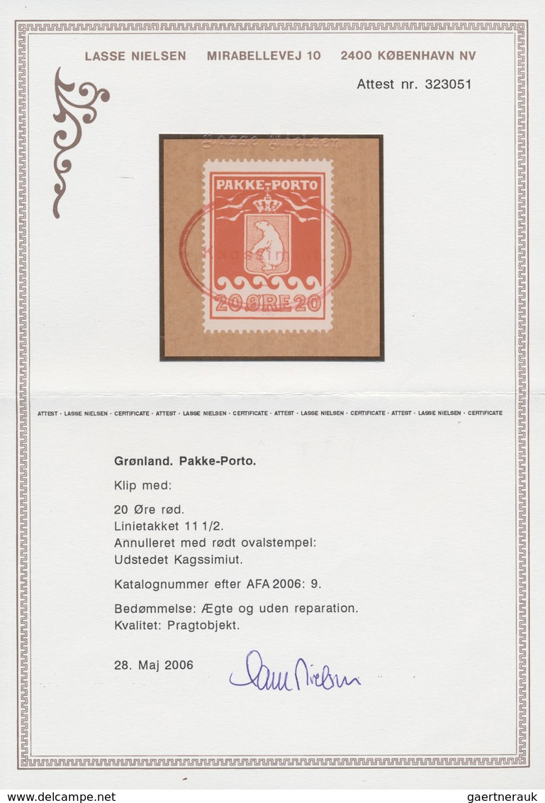 Dänemark - Grönländisches Handelskontor: 1915, 20 Öre Auf Briefstück Mit Rotem Ovalstempel "Udstedet - Other & Unclassified