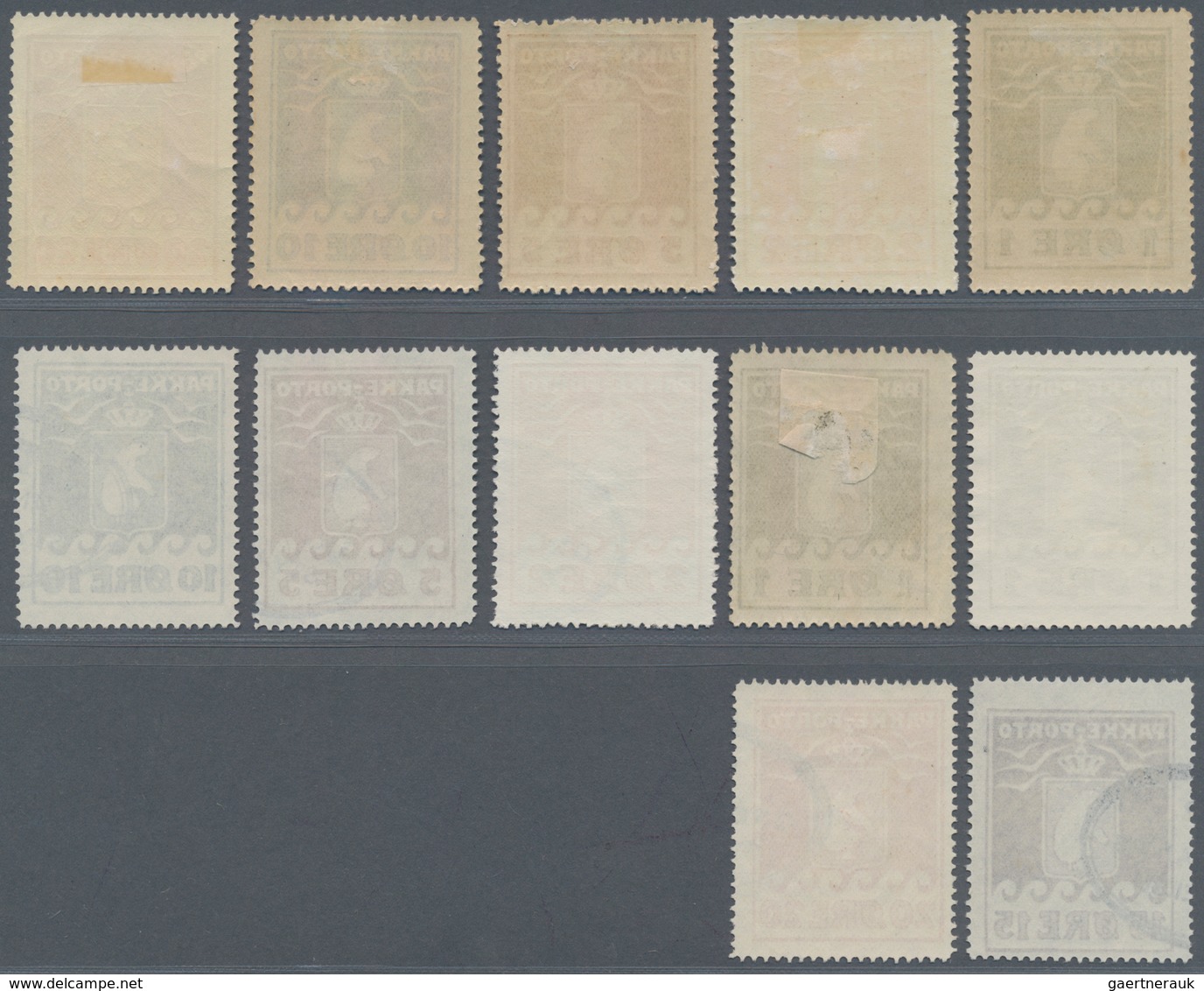 Dänemark - Grönland: 1916/45 Paketportomarken Der 2. Ausgabe Sowie Freimarkenausgabe, Diese Rückseit - Covers & Documents