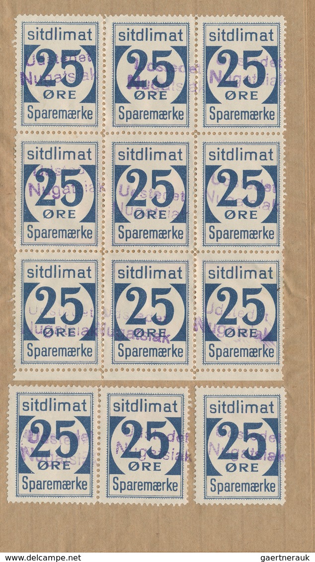 Dänemark - Grönland: 1952 Saving Stamps Booklet In Red-orange Containing 20 Large-numeral Postal Sav - Lettres & Documents