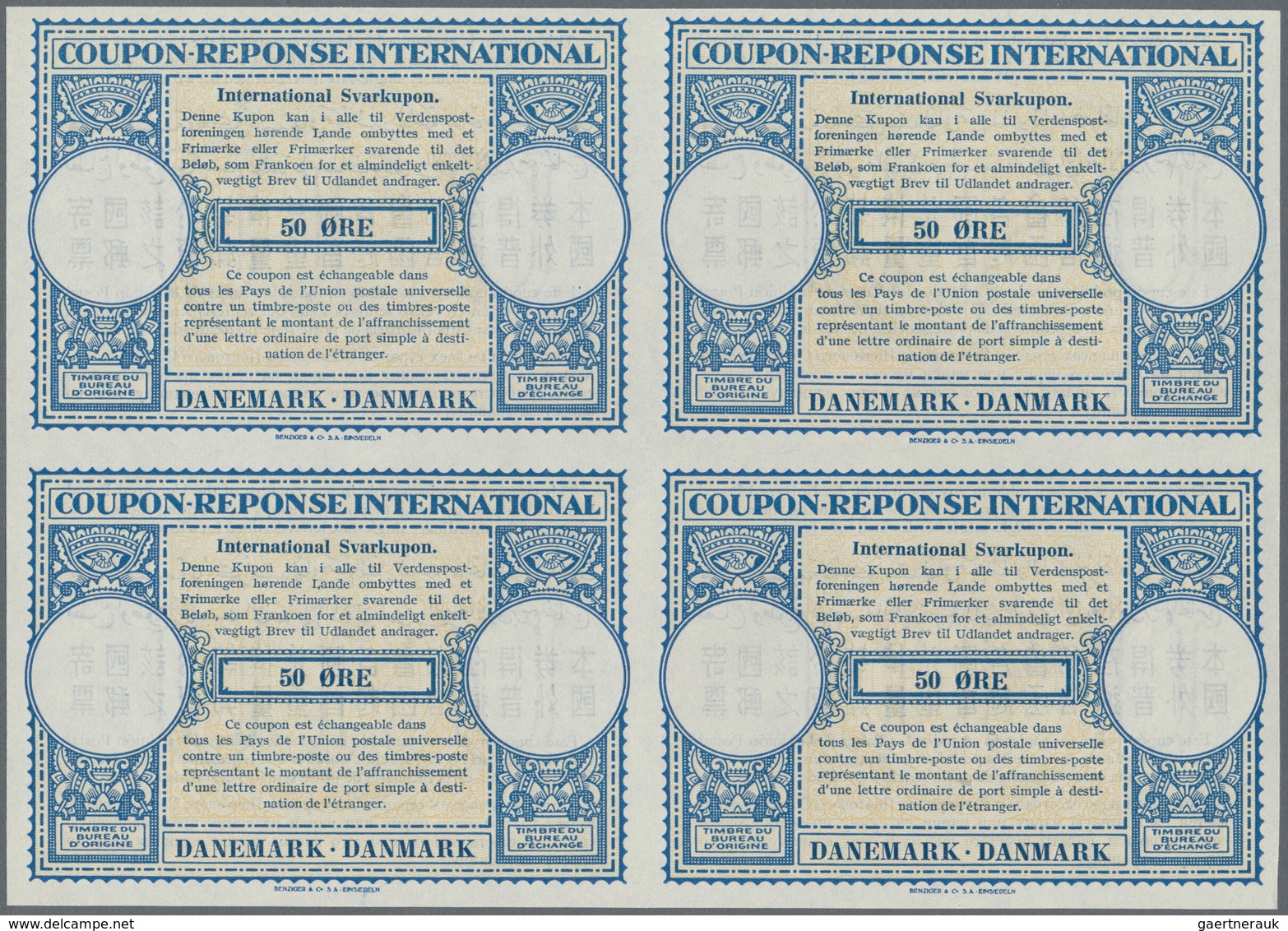 Dänemark - Ganzsachen: 1948/1952. Lot Of 2 Different Intl. Reply Coupons (London Type) Each In An Un - Entiers Postaux