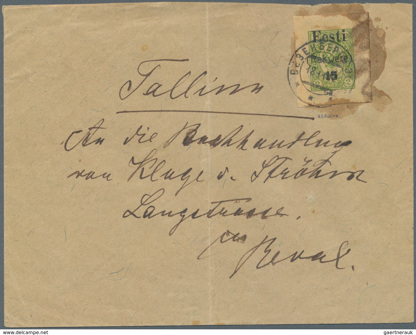Estland - Lokalausgaben: Rakwere (Wesenberg): 1918, LOCAL EXPENDITURE RAKWERE (WESENBERG), With Viol - Estonie