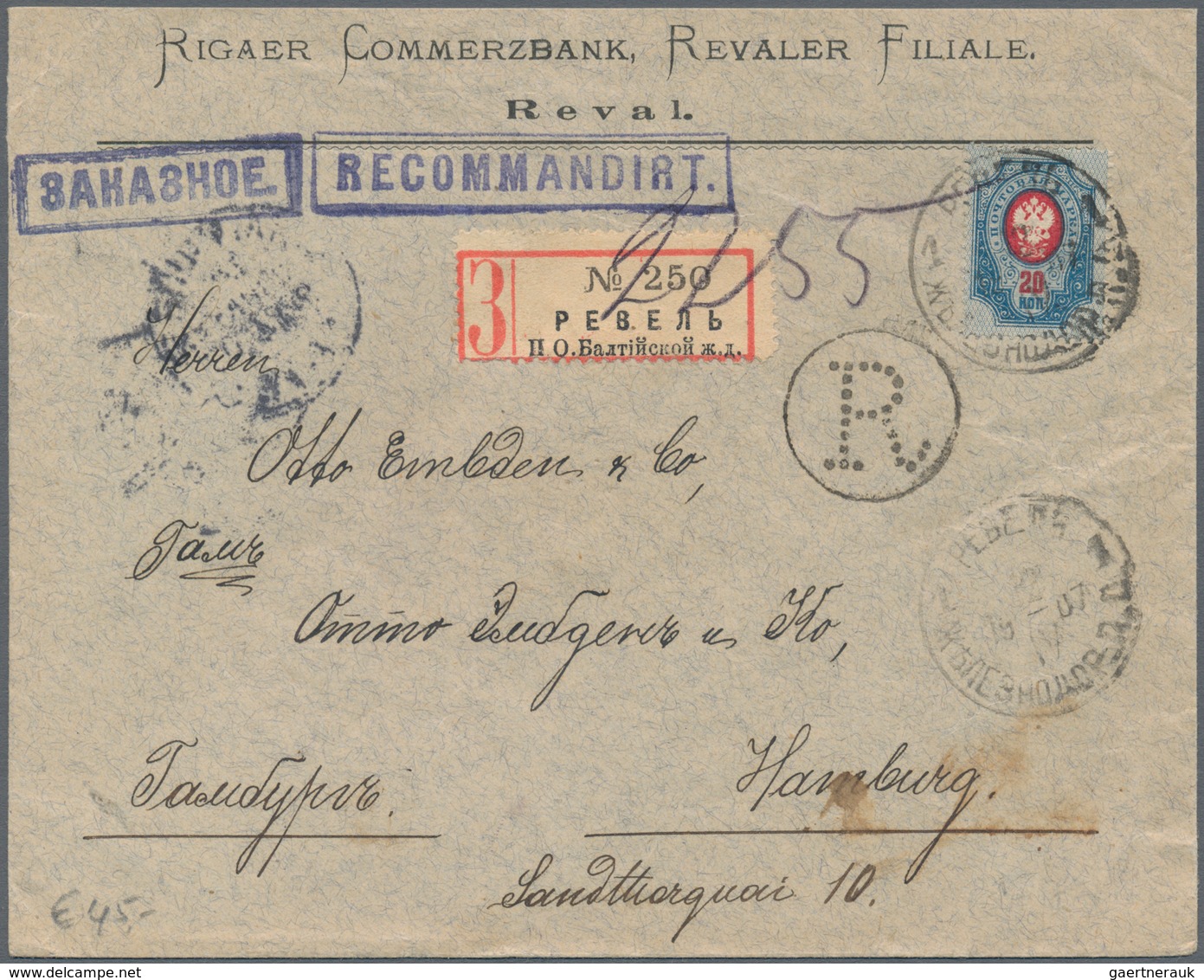 Estland - Besonderheiten: 1899/1915 Phantastic Group Of 7 Very Scarce Items Mostly Registered Mail F - Estonia