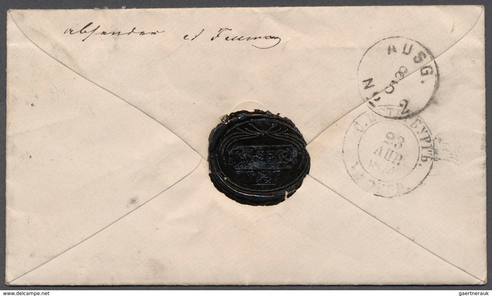 Finnland: 1874, Zwei Exemplare 20 P. Blau Mit Guter Zähnung Auf Brief Von Uleaborg 29/4 (blauer Aufg - Briefe U. Dokumente