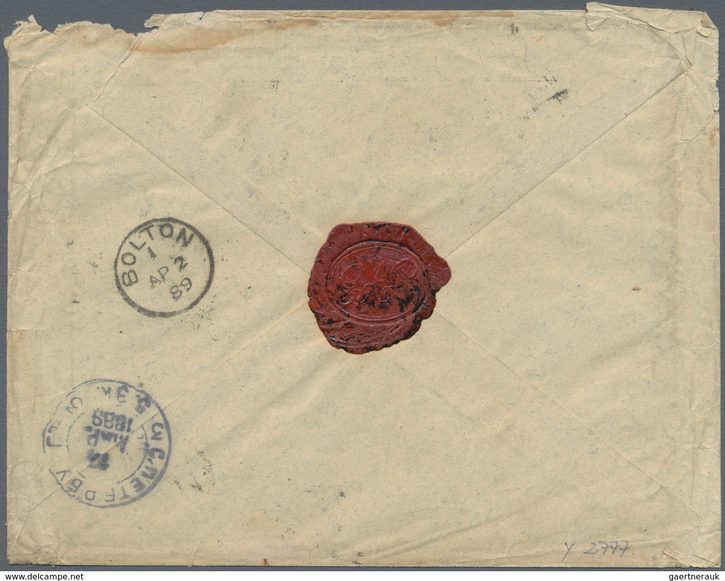 Finnland: 1889, Registered Letter Franked With Two Vertical Pairs Of The 25 P. Arms Stamp From ABO V - Lettres & Documents