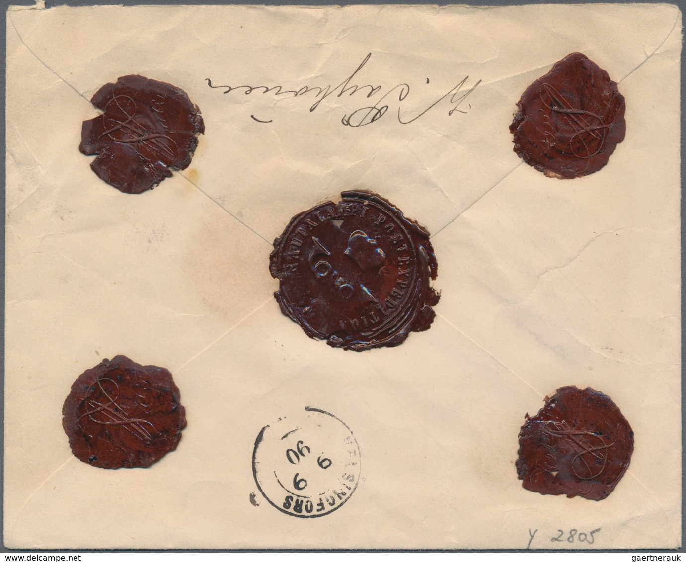 Finnland: 1890, Three Colour Mixed Franking With 5 Stamps Making Up 85 P. On Value Declared Letter F - Lettres & Documents