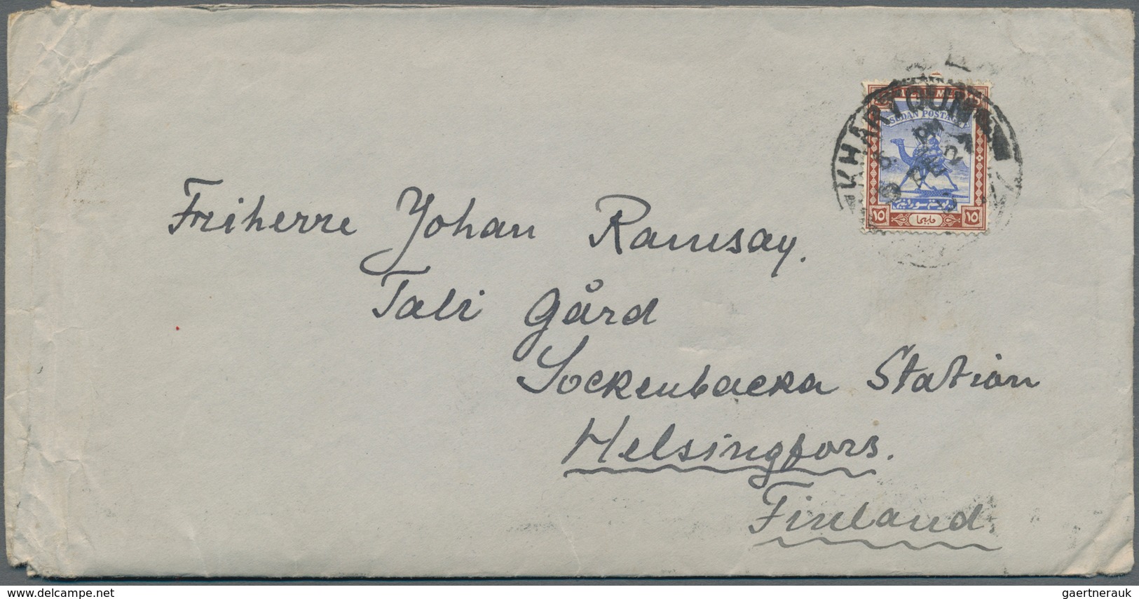 Finnland - Besonderheiten: 1927,letter With Full Content Sent From KHARTOUM, Sudan To Helsingfors, F - Sonstige & Ohne Zuordnung