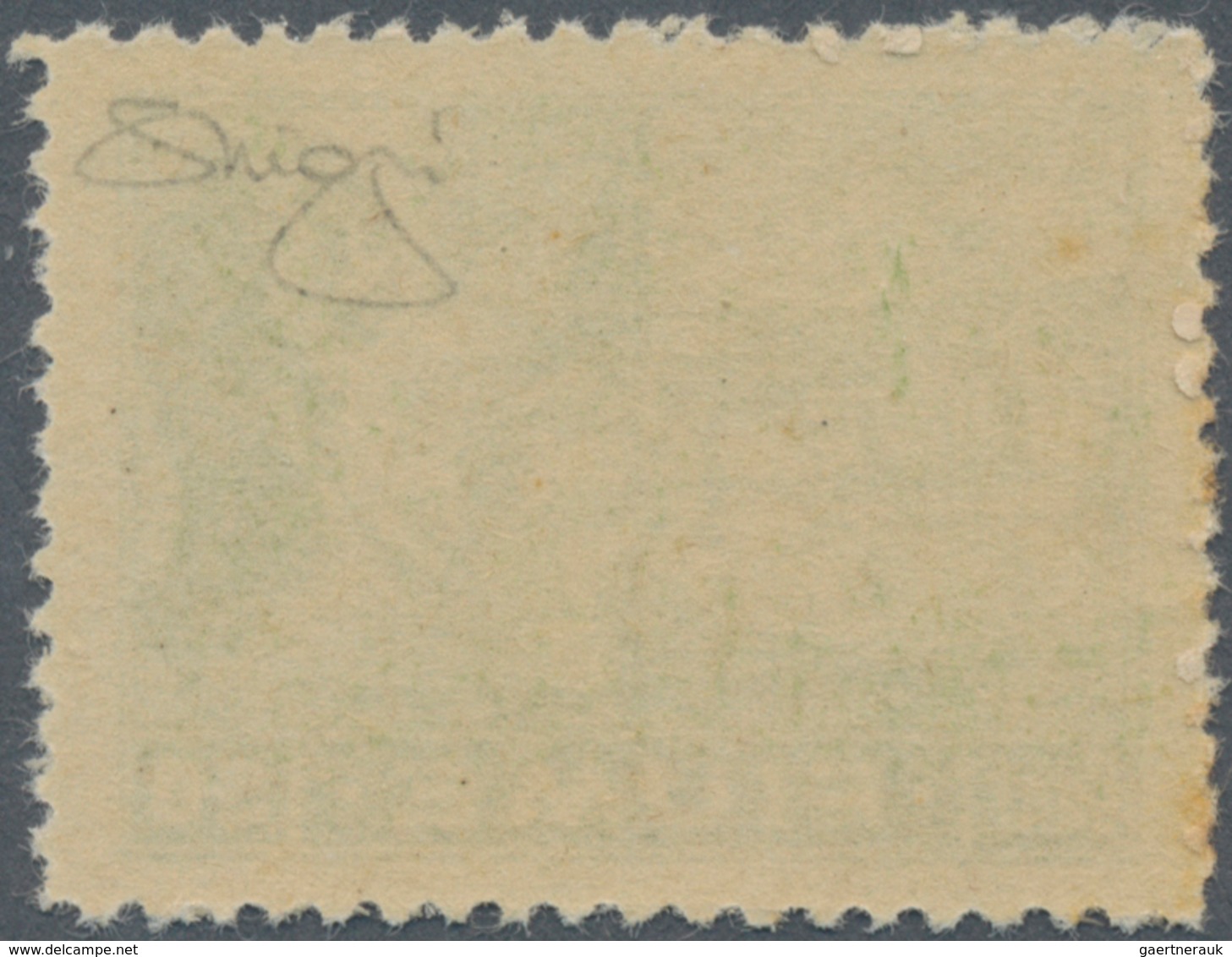 Fiume: 1919, 50 C Yellow Green Allegoria On 'C' Paper, Perf. 12 1/2 : 13, Slightly Toned Perforation - Fiume