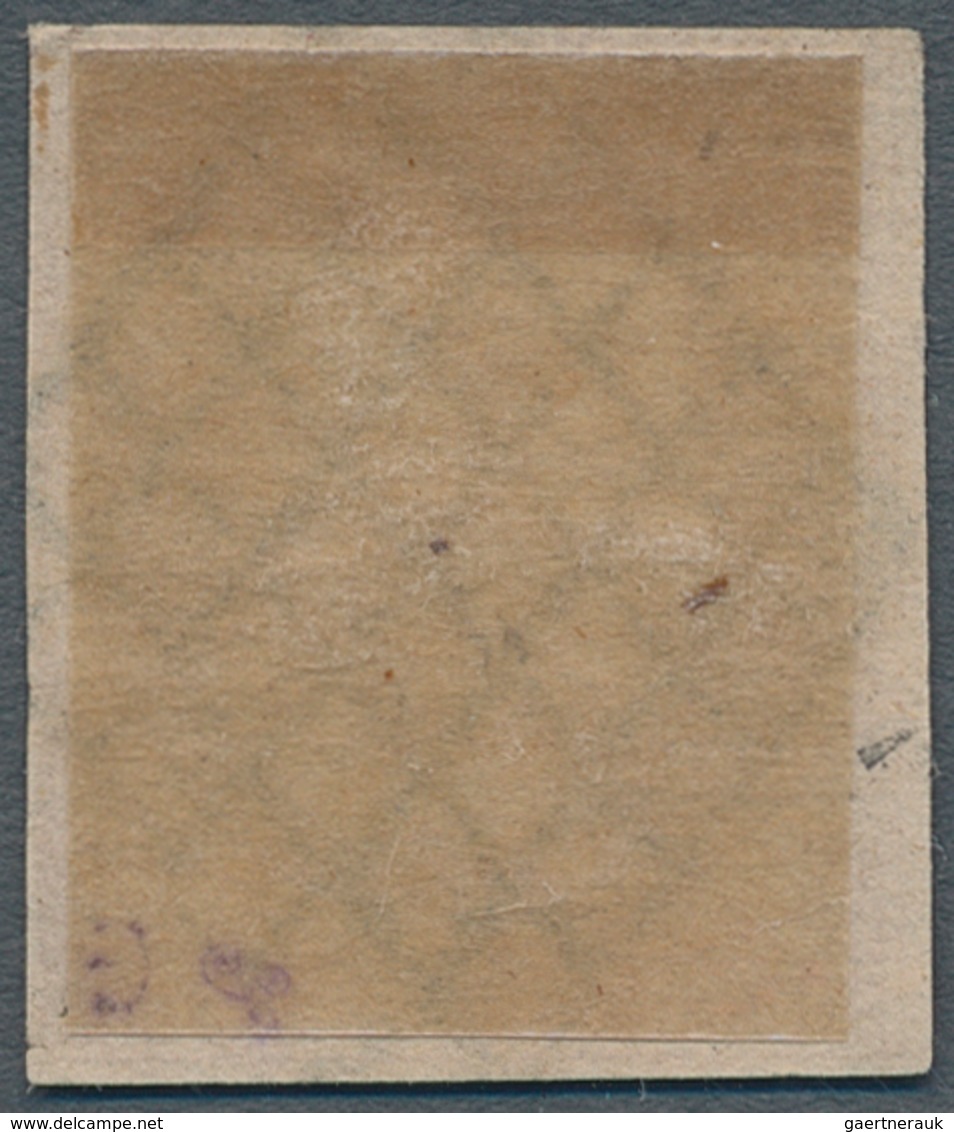 Frankreich: 1849, 1 Fr. Brown-carmine, Good Margins At Left And Right, Cut At Top, Used Grid Cancel, - Covers & Documents