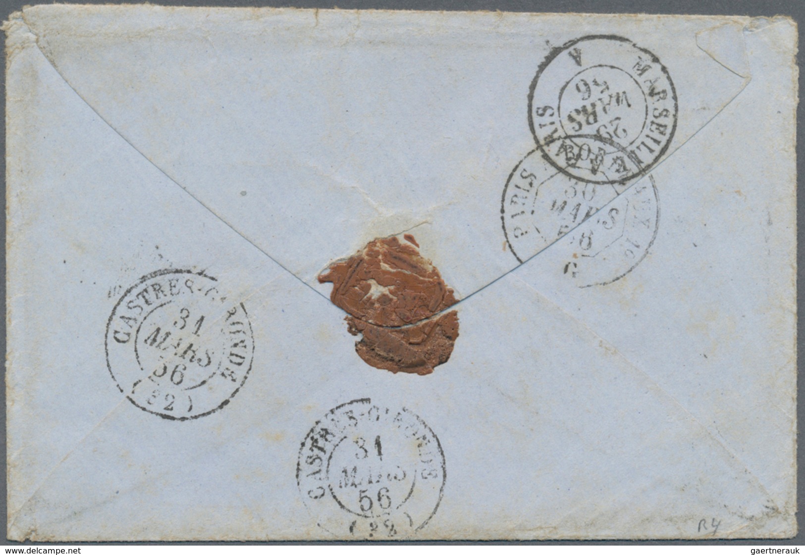 Frankreich: 1856. Envelope With Full Text Written From Malta Dated '25th Mars 1856'' Addressed To Fr - Covers & Documents