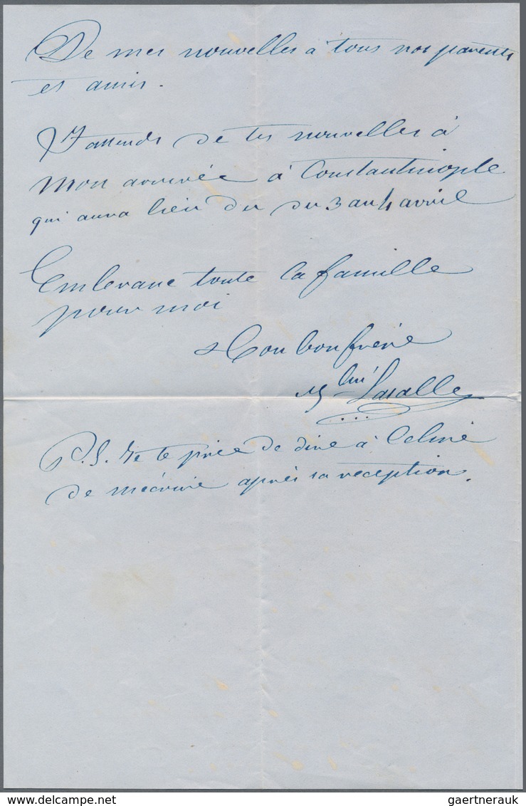 Frankreich: 1856. Envelope With Full Text Written From Malta Dated '25th Mars 1856'' Addressed To Fr - Covers & Documents