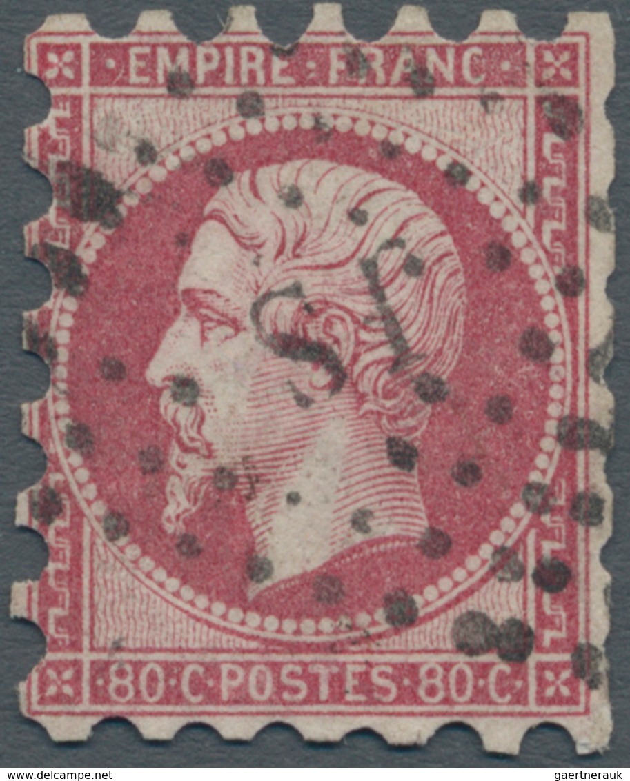 Frankreich: 1856, 40 C Orange Napoleon (corner Faults) Privately Perforated On Letter And 80 C Napol - Lettres & Documents