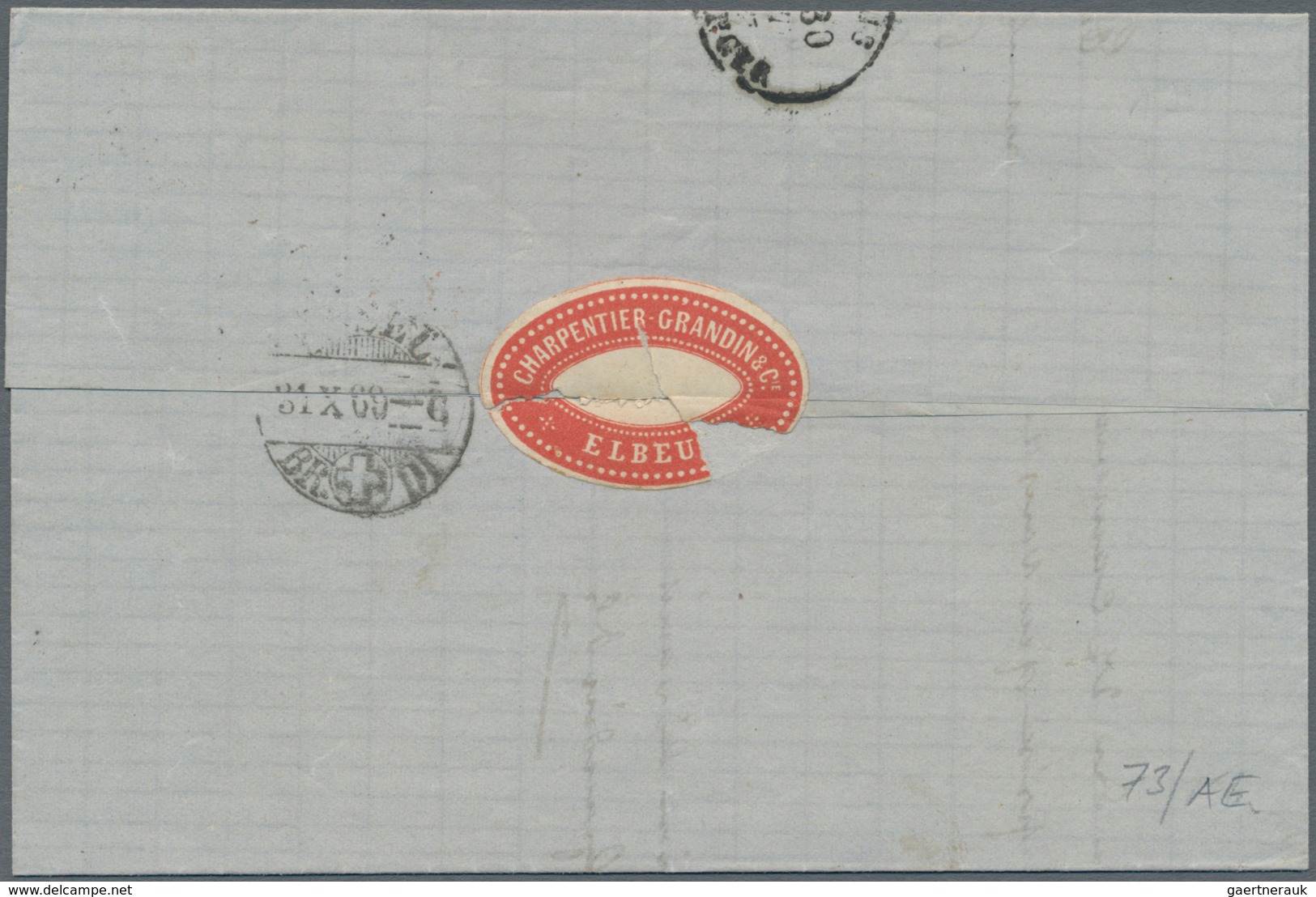 Frankreich: 1853/1869, Napoleon, Lot With 3 Covers, Comprising 2 X 40 C Orange On Entire Letter From - Cartas & Documentos