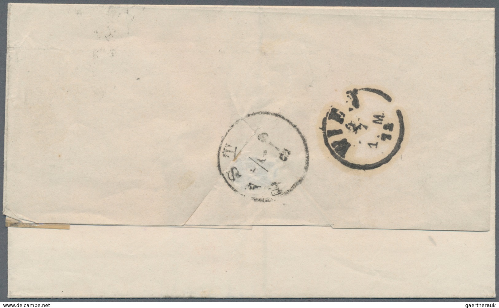 Frankreich: 1870, 1872, Two Letters, One From CETTE Franked With 20 C. And 10 C. Napoleon (4) To Tri - Covers & Documents