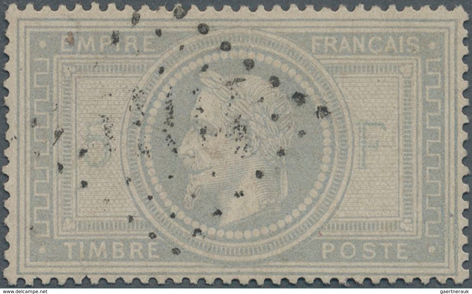 Frankreich: 1869, 5 Franc Napoleon Very Fine Copy Cancelled Lightly. According To The Dr. Ferchenbau - Covers & Documents