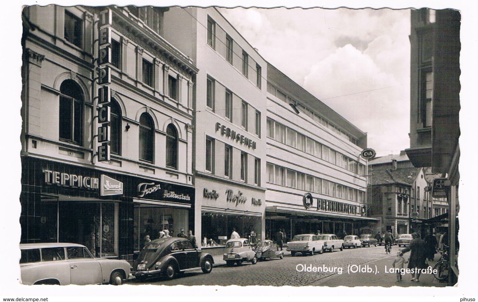 D-9159   OLDENBURG : Langestrasse ( Mit BMW Isetta Und Mescherschmidt KR )( C & A , Brenningmeyer) - Oldenburg