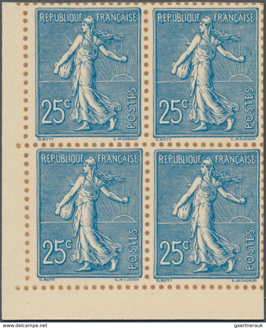 Frankreich: 1903, 25c. Blue "Semeuse Lignee", Special Edition On Bristol With Indicated Perforation, - Covers & Documents